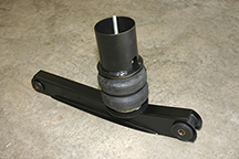 Rear airbag with control arm